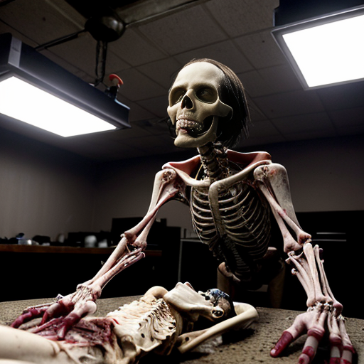 or bathed in the flickering greenish glow of shattered emergency lights, where the air itself seems to pulse with malignant energy. A ghostly nurse with hollow, weeping eye sockets floats mid-air, her tattered uniform streaked with phantom blood, while a skeletal demon—its ribcage split open to reveal writhing, vein-covered organs—crawls along the ceiling like a grotesque insect. In the foreground, a freshly reanimated zombie drags its own spilled intestines behind it, jaws unhinged in a silent scream, while the walls weep rivulets of blackened blood that coalesce into grasping handprints. The floor is littered with twisted medical instruments fused to half-dissolved corpses, their flesh melting into the tiles in a nightmare of biological corruption. A spectral surgeon looms in the background, his surgical mask sewn directly into rotting skin, holding a rusted bone saw that drips with something far thicker t