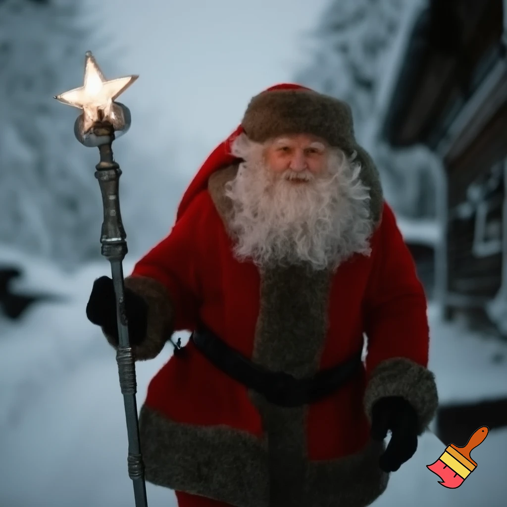 Santa Claus Russia, Santa Claus walking stick with a star
