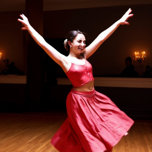 a beautiful woman dancing ，full view，512×512