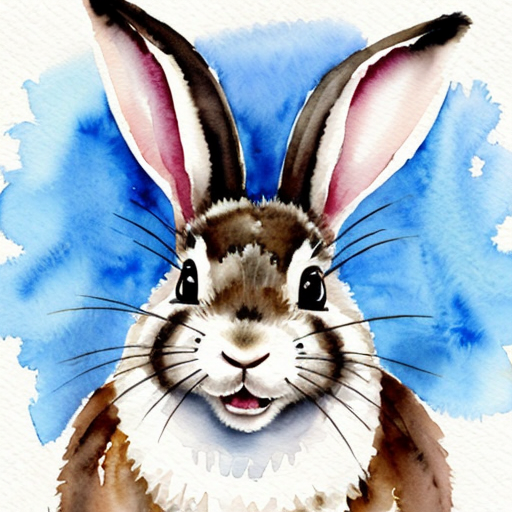 feral rabbit taking a mugshot looking sinist and menancing and smirking