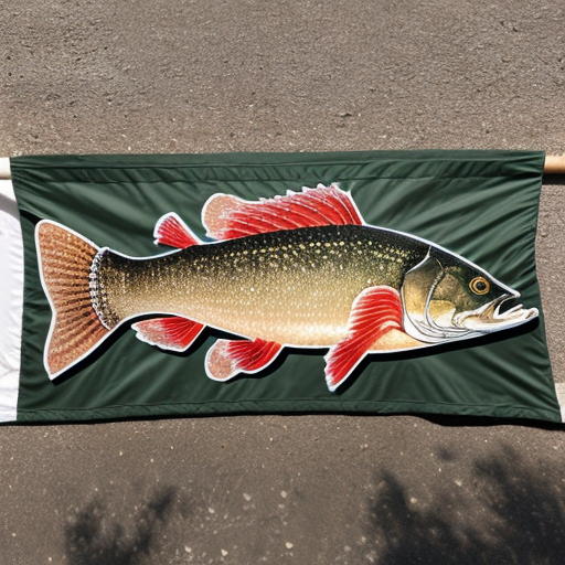 camo flag with a bass fish on it and 2 stars