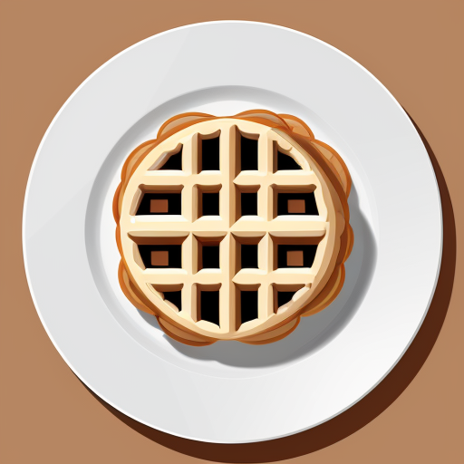 Cartoon waffles and cookies