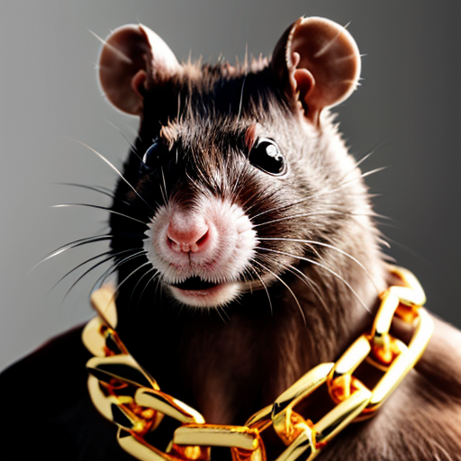 MUGSHOT OF BUFF RAT WITH GOLD CHAIN