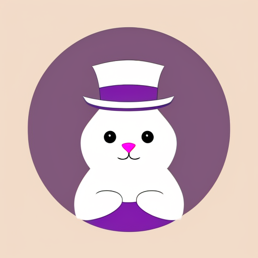 Easter bunny top hat purple and gold
