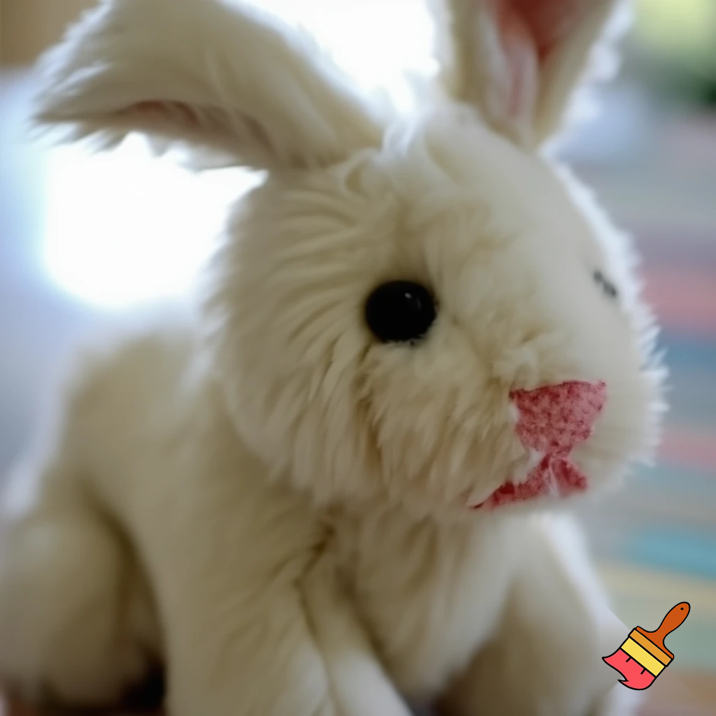 The toy Easter bunny