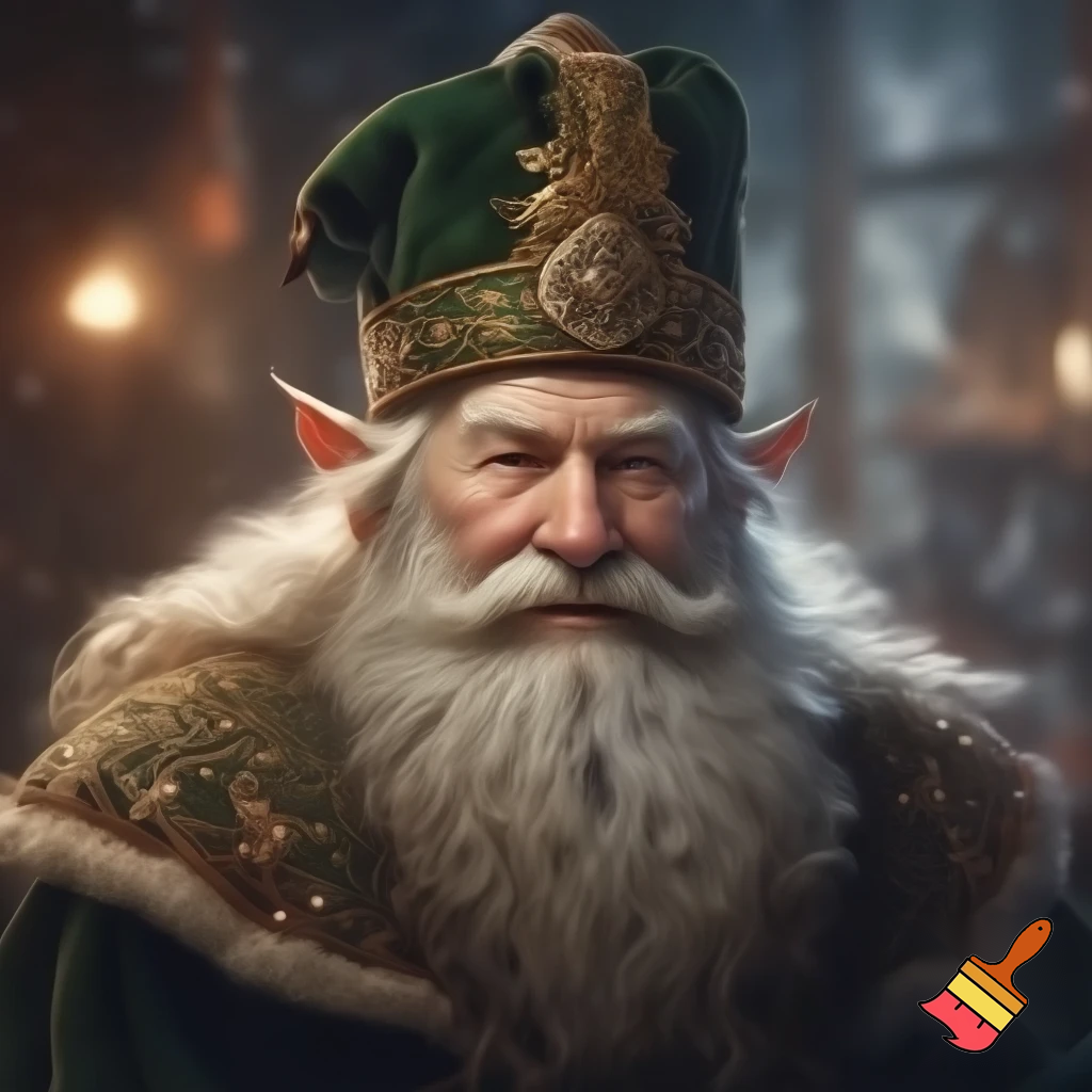 Elf Santa Claus hat velvet