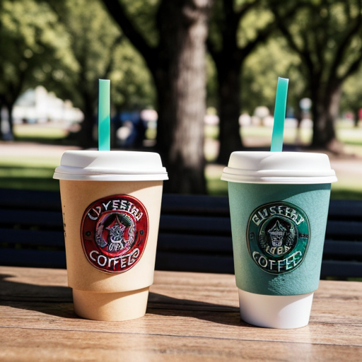 Goretzka drink coffee and Vanessa drink coffee at the park 