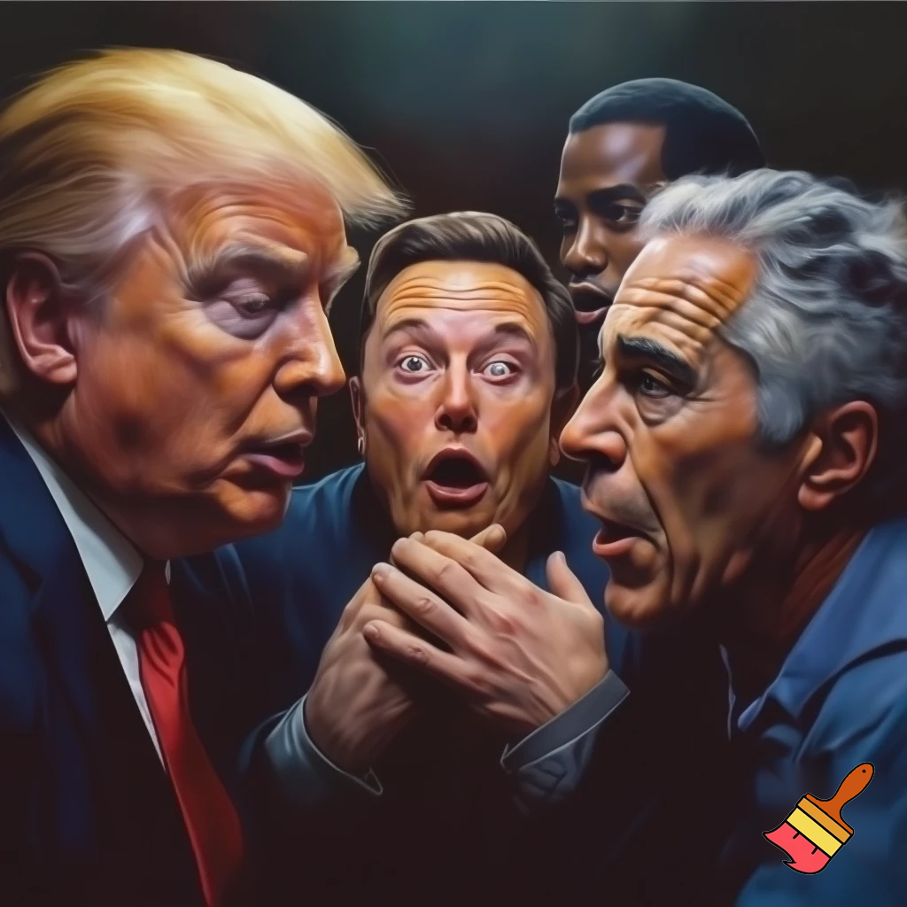 donald trump kissing elon musk and diddy and epstein
