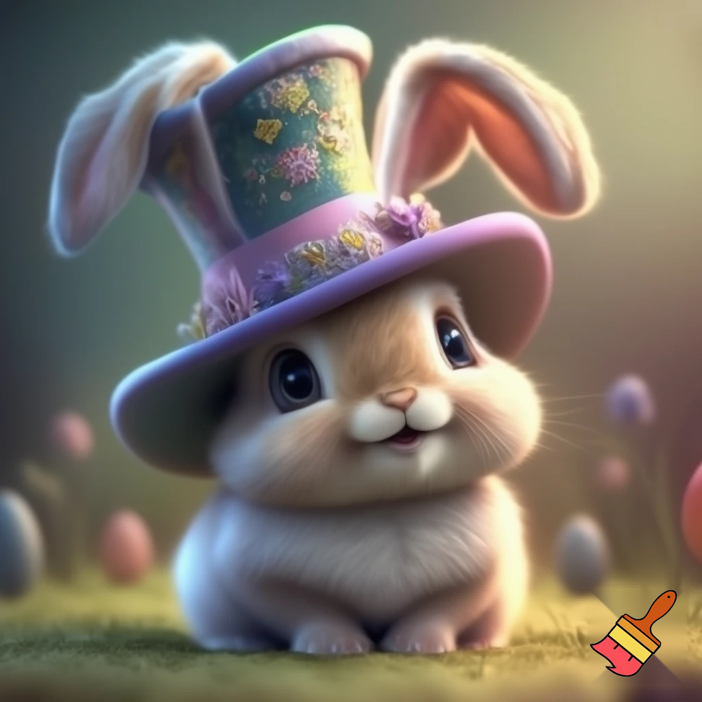 Easter ball top top hat is Easter bunny ears headband top hat