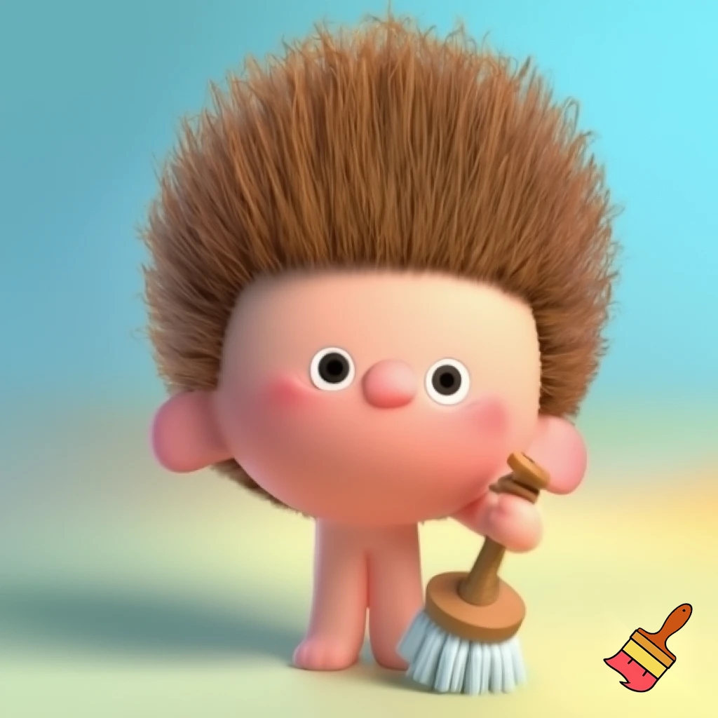 Chubby boy toilet brush haircut