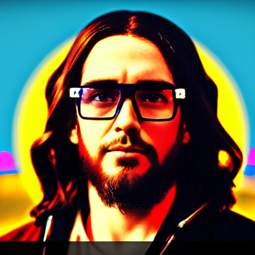 picture of Jesus with pixel glasses like in an mlg edit