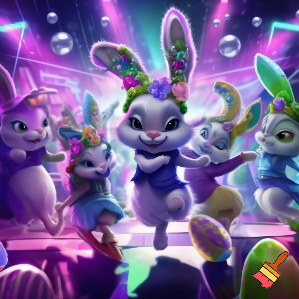 Easter bunny club with Easter bunny ears headband