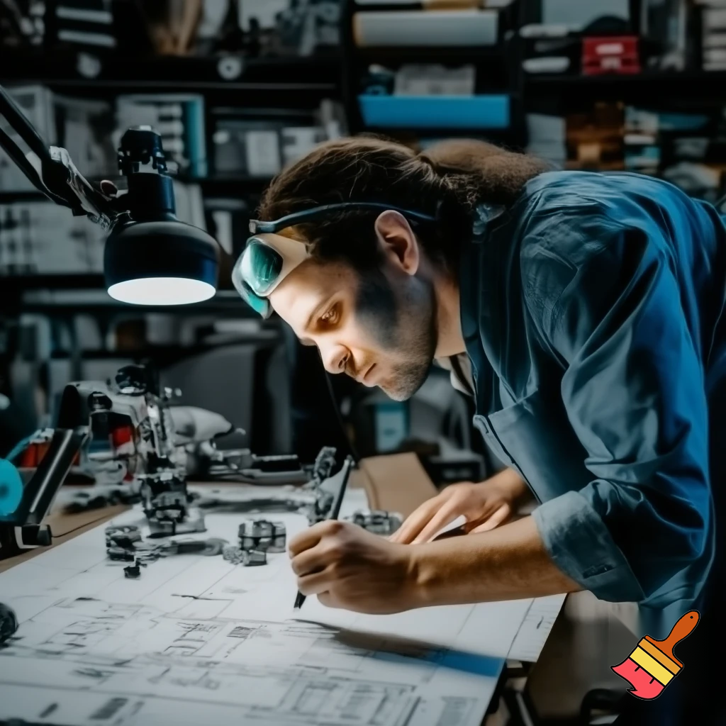 mechanical designer at work