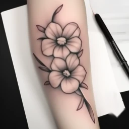 february birth flower tattoo