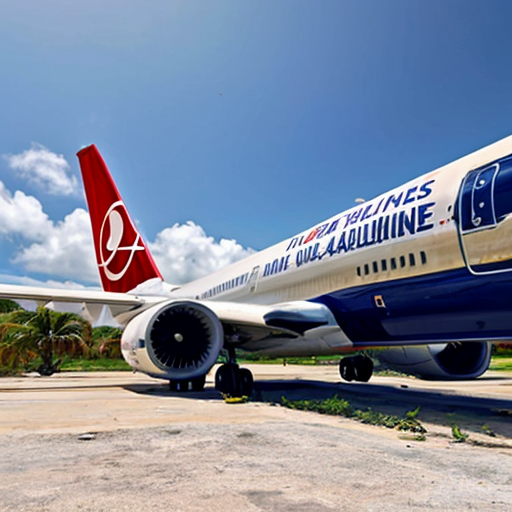Turkish Airlines at Holguin airport in Cuba in 2026