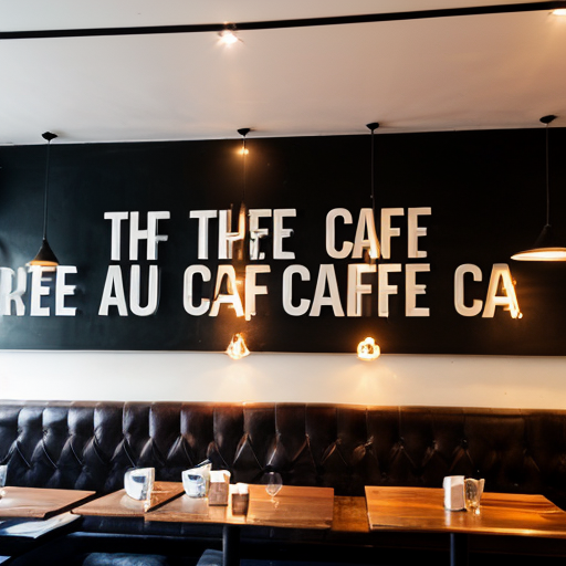 The wall of a café or restaurant 