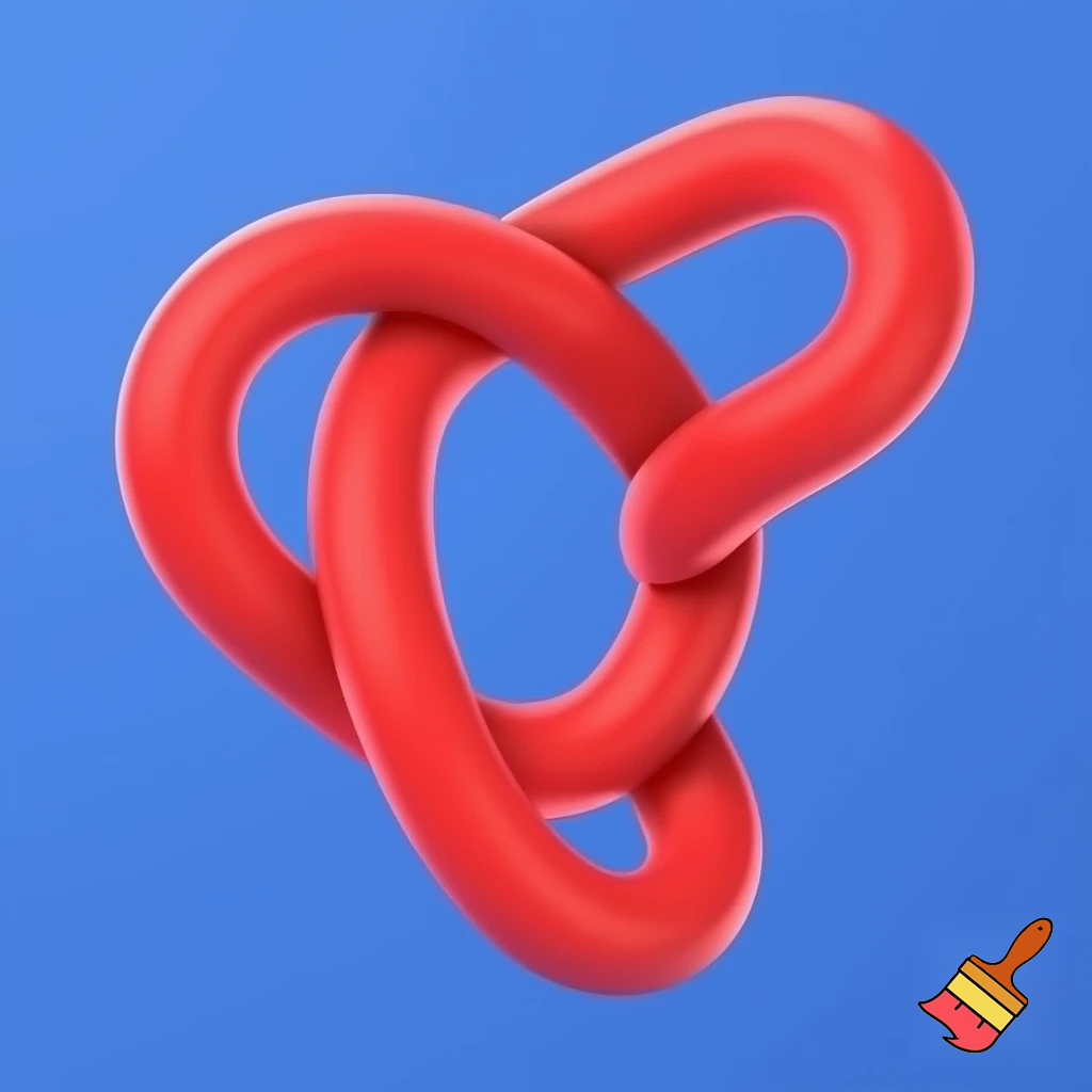 icon of climbing figure 8 knot in cartoon style