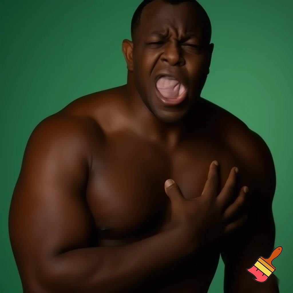 Big black guy naked fucking a minion