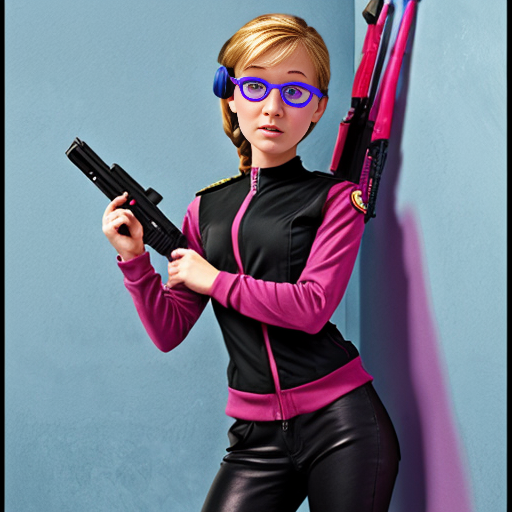 Fairly OddParents girl wearing spy uniform