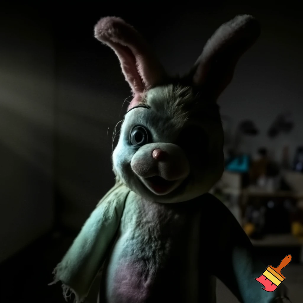 Easter bunny toy creepy toy mascot costume