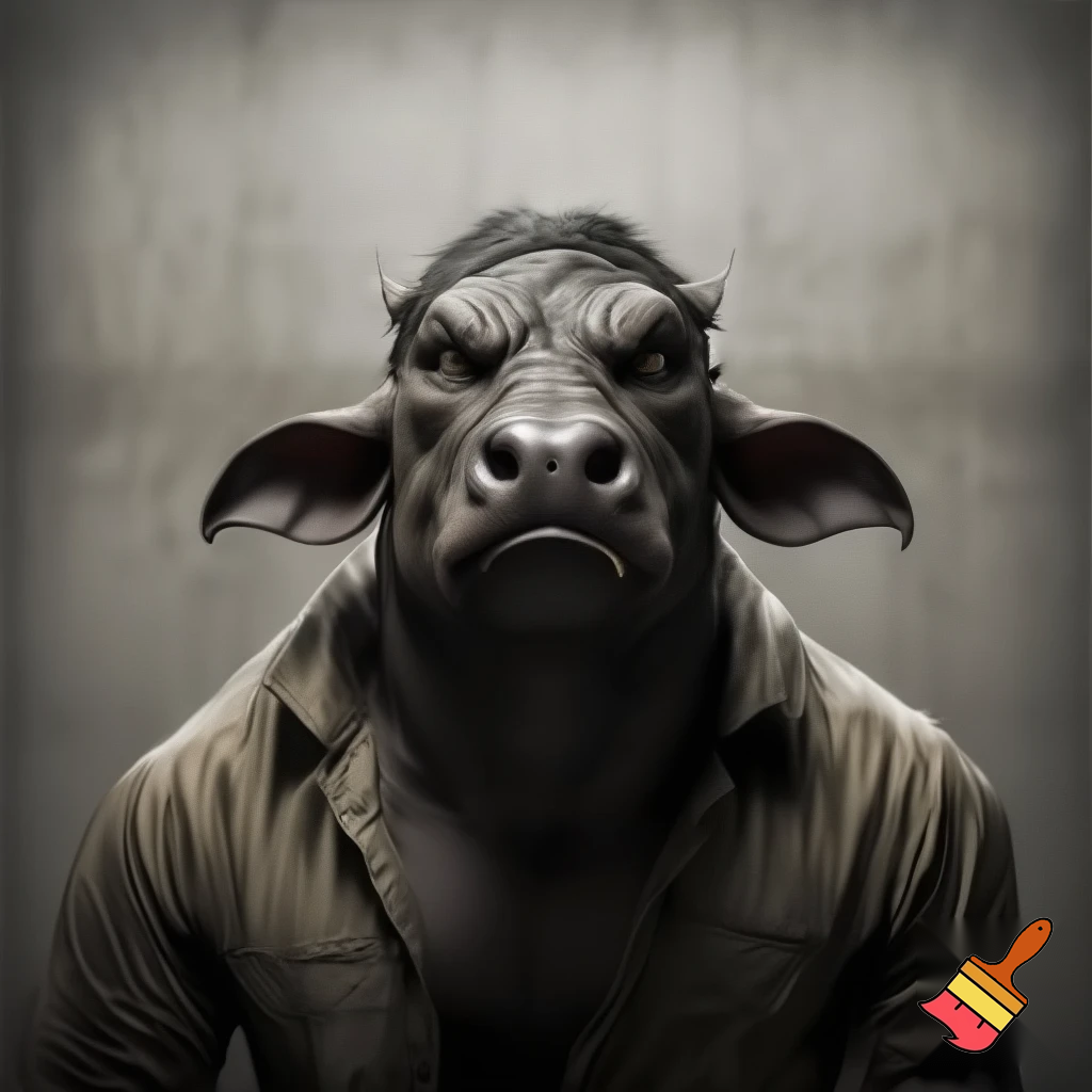 mugshot, water buffalo, deadly, feral, evil, prison outfit, guilty, face tattoo