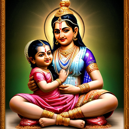 baby krishna in yashoda's lap