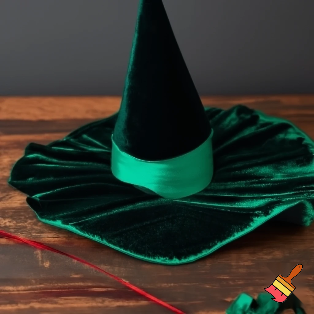 Christmas wizard hat velvet and fabric