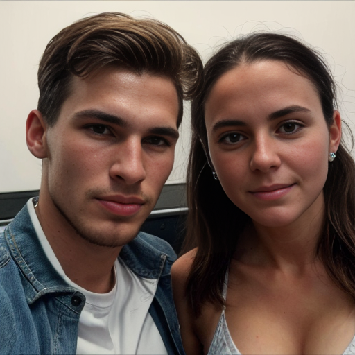 Goretzka and Vanessa at the movie