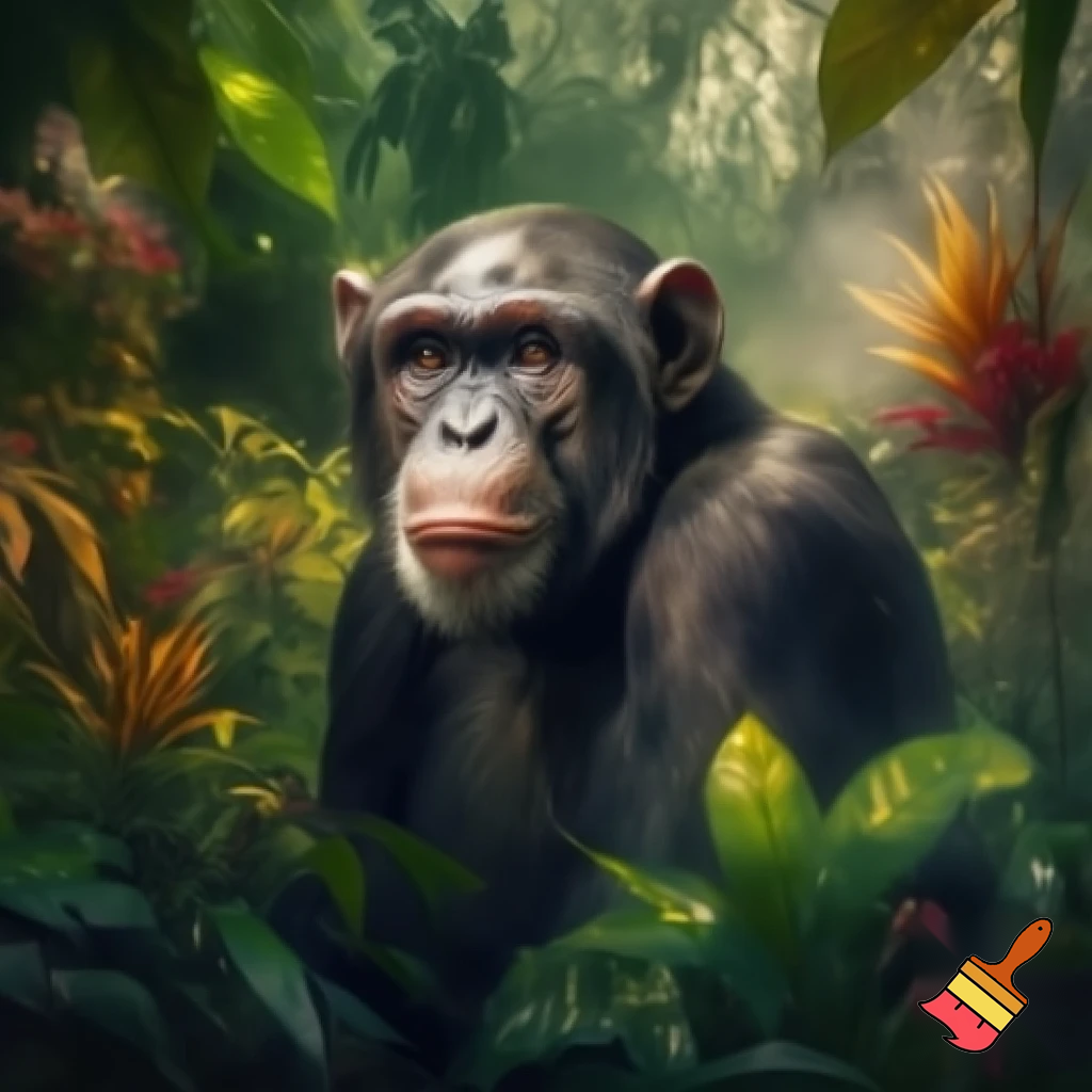 Chimpanzé  jungle 
