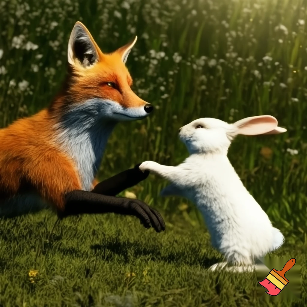 fox and bunny high 5