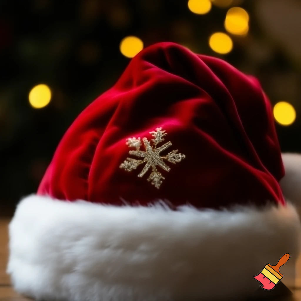 Christmas Santa Claus velvet hat delicate special delicate hat