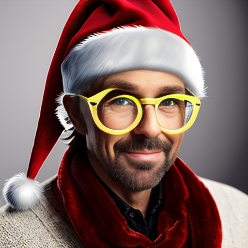Christmas Santa Claus wizard hat glasses