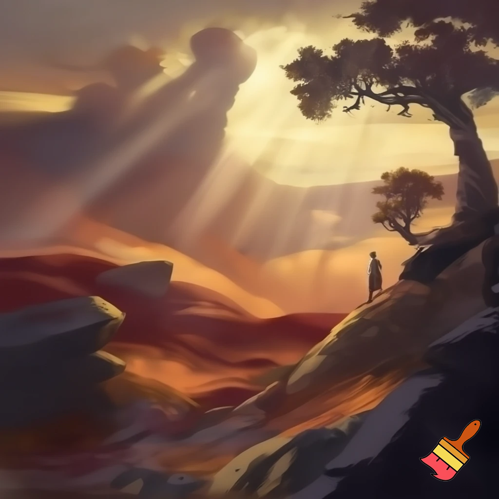 genera una imagen de tipo la epoca del romanticismo con colores calidos y sin agua
