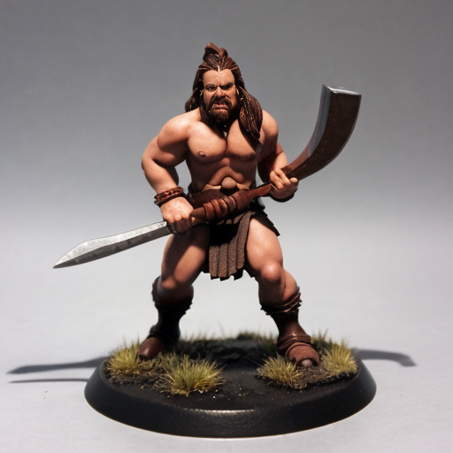 Dnd universe. Minatour barbarian with a great axe