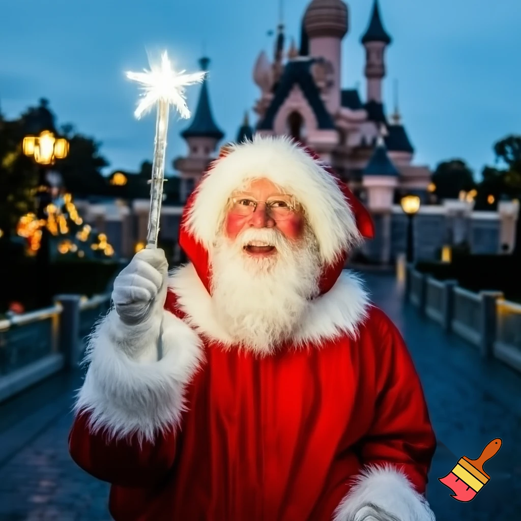 Paris Santa Claus with his magic wand with the star Disneyland Disneyland