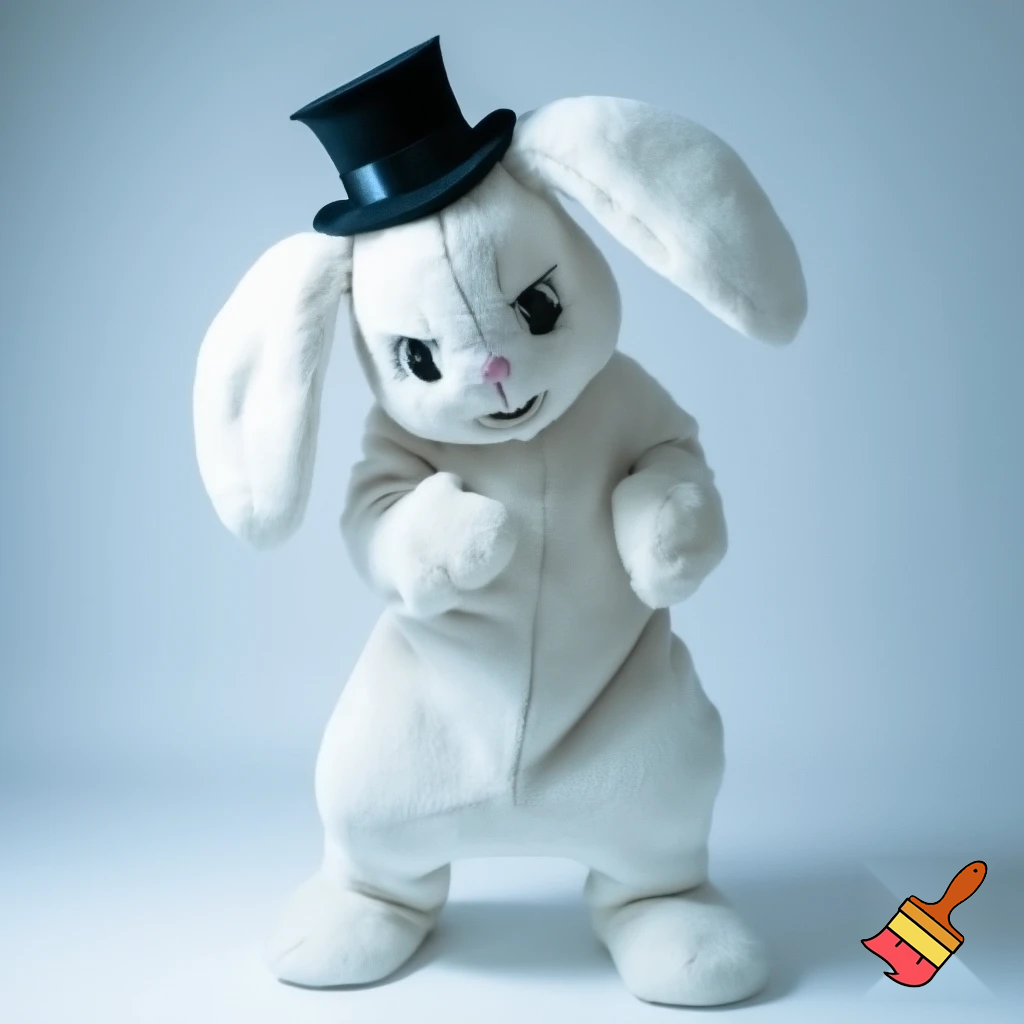 Easter bunny mascot costume top hat delicate special delicate