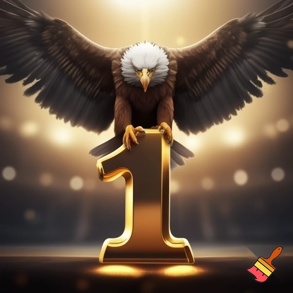 Eagle landing on number one