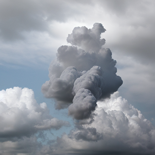 create grey big forms clouds 