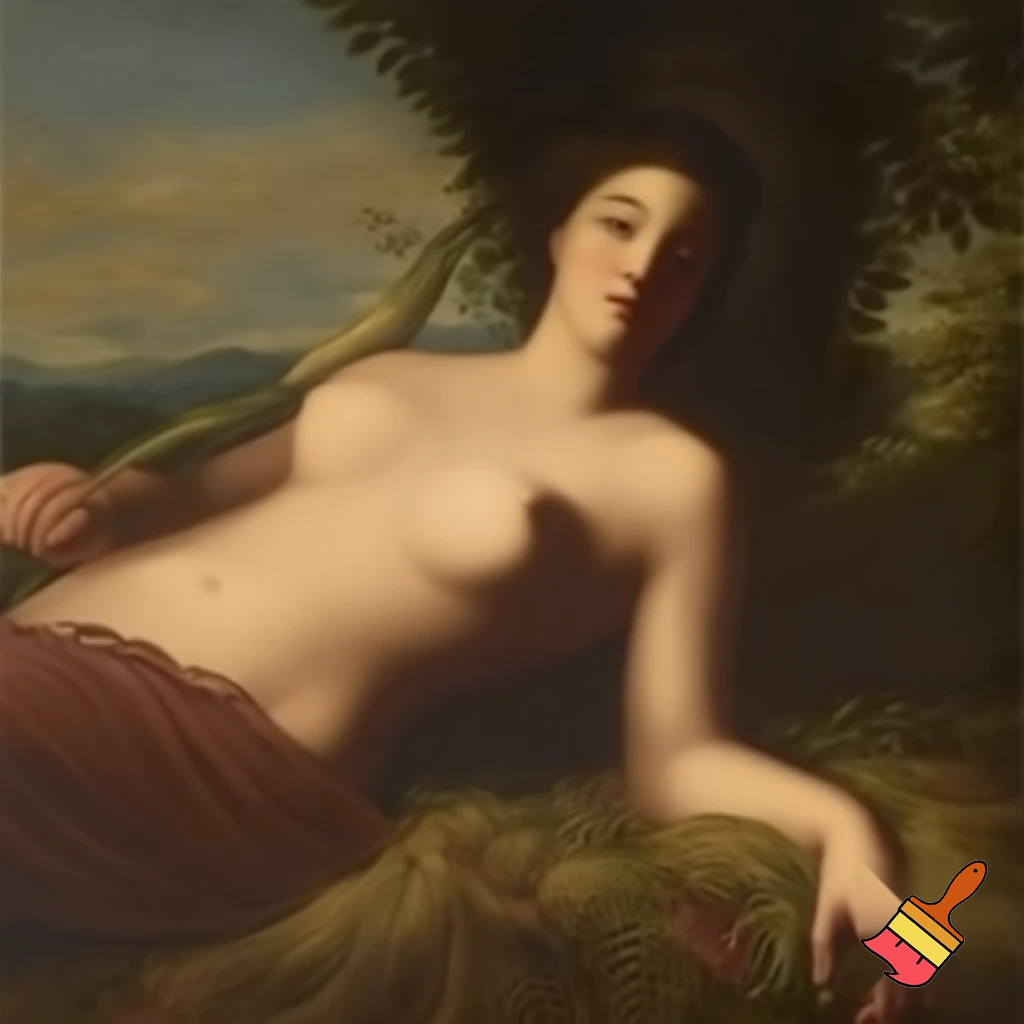 A lady naked