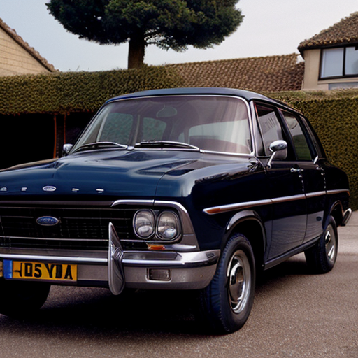 dark navy ford taunus with dark brown vinyl roof