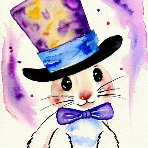 Easter bunny top hat purple and gold