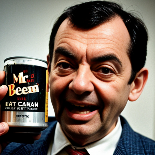 mr bean eat a can of  mr beans
