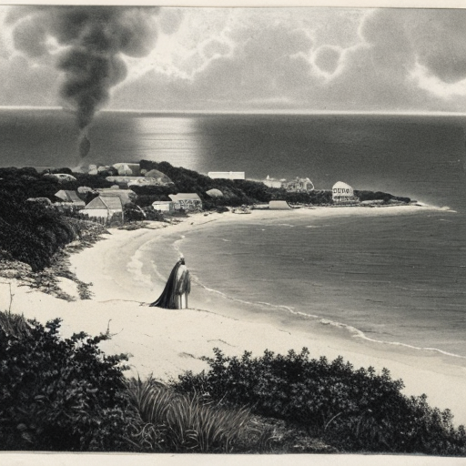 Far Away shot of person on Bermuda in 1778.