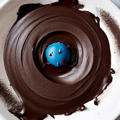 Lots of dark chocolate that is broken up into pieces. It looks messy.