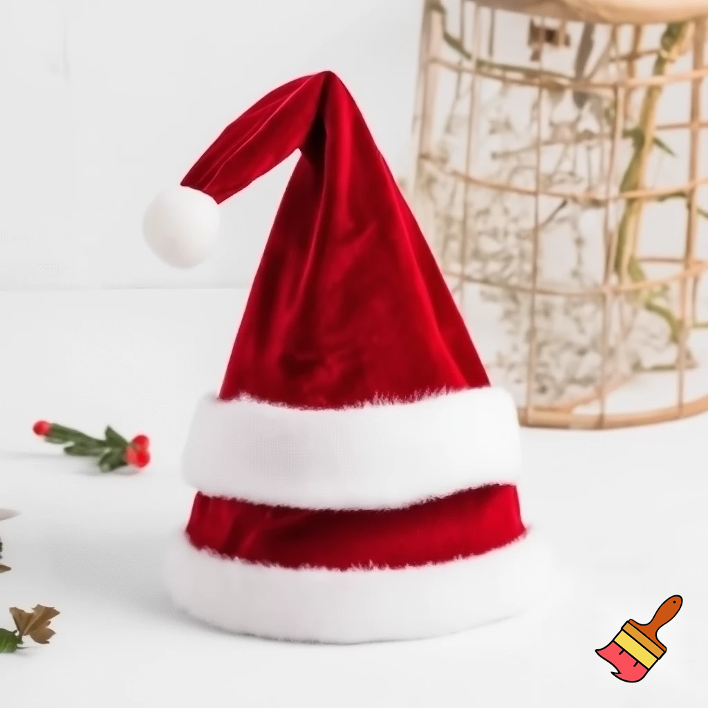 Christmas wizard hat read velvet Santa Claus hat