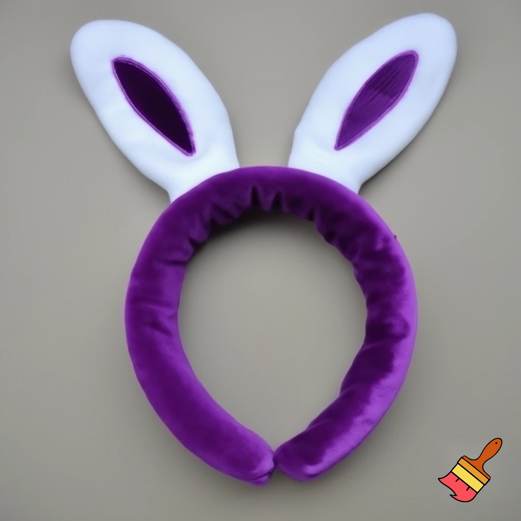 Easter bunny headband, top hat, Easter hat headband, top hat, purple and white, purple and white velvet top hat