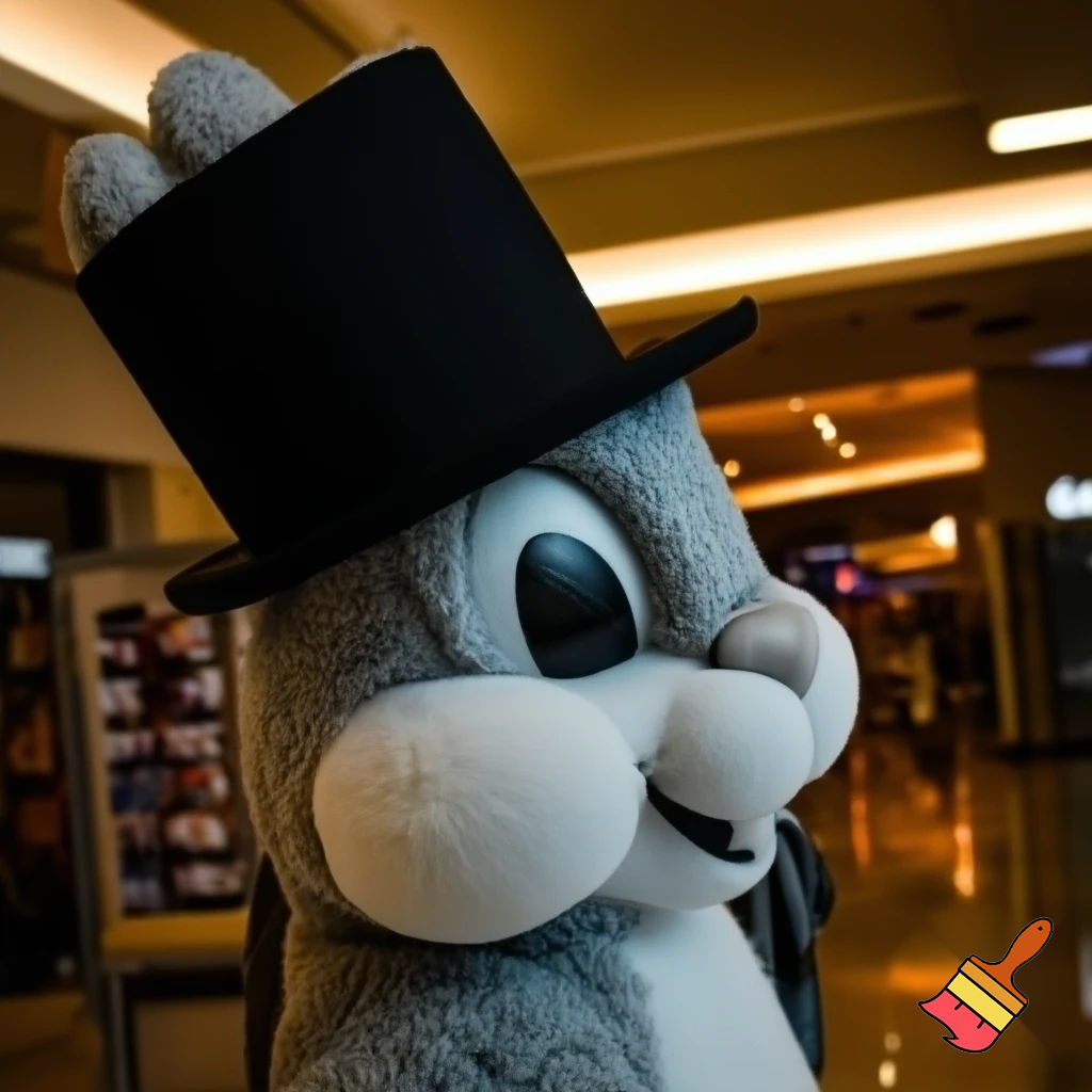 Easter bunny mascot top hat at the shopping centre mascot costume Darrell Lea magic room
