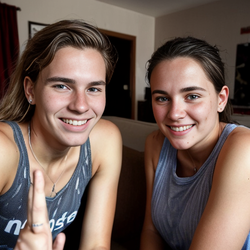 Goretzka and Vanessa at they having free time at the house 