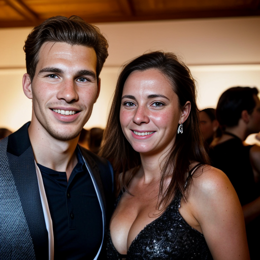 Goretzka and Vanessa at the party