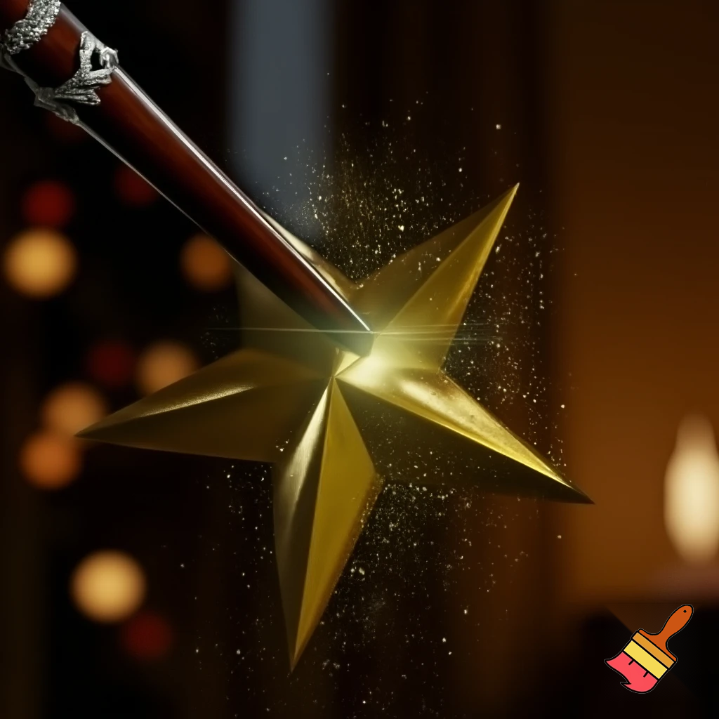 A star Christmas star want magic wand💫